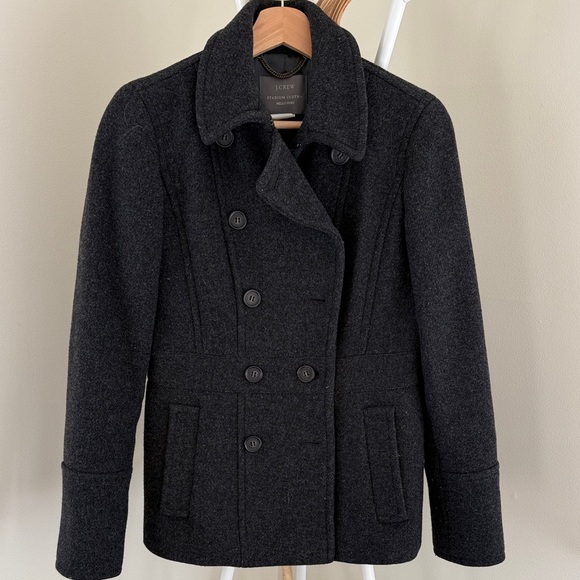 J. Crew Charcoal Double-Breasted Peacoat - Picture 3 of 7